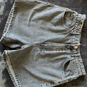 Grey Zara denim shorts size 8 mom fit